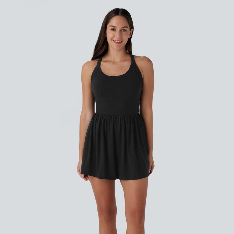 Body Shaping Jumpsuit with Backless Design and Side Pockets