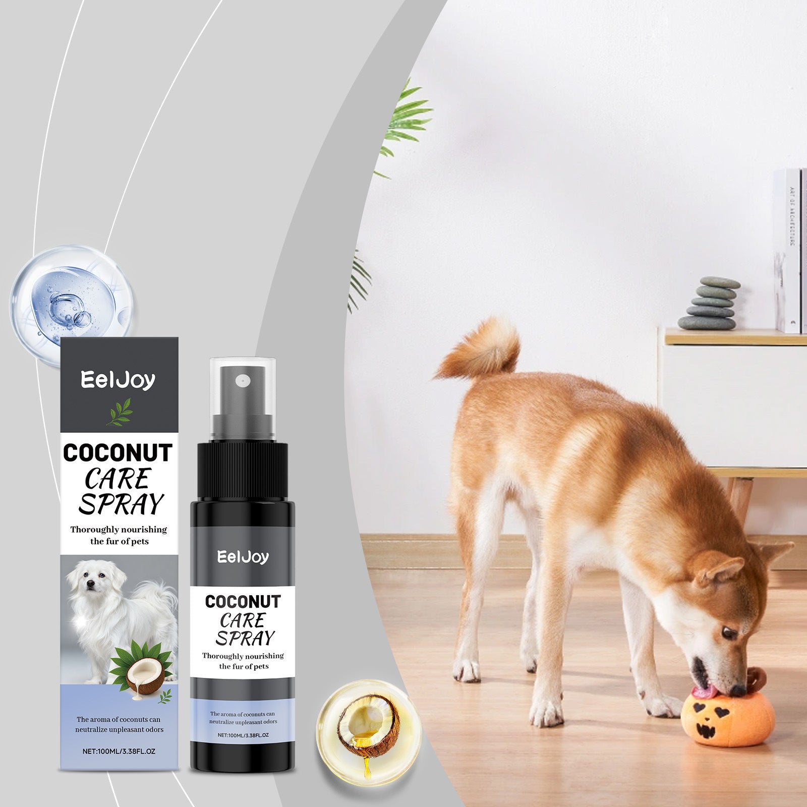 Dog Detangling Spray with Coconut Scent